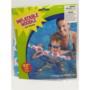 Inflatable Pool Noodle 63" Long With Pink & Blue Floral Design By Amscan